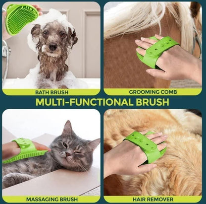 Pet Bath Rubber Brush (Pack of 2)