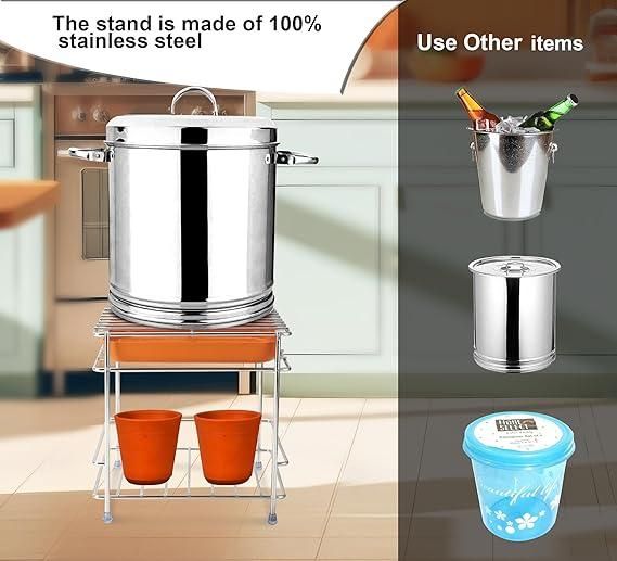Stainless Steel Matka Stand with Free Tray